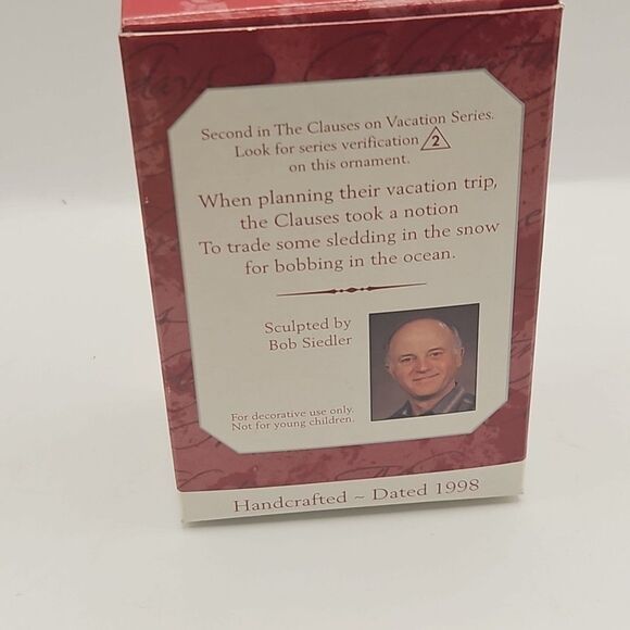 Hallmark Keepsake Ornament 1998 The Clauses On Vacation 2nd In The Series - Picture 14 of 16